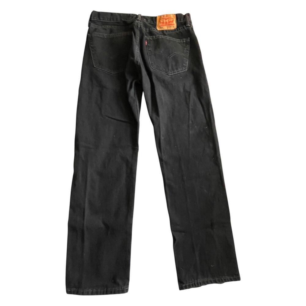 Levi’s 550 Black Jeans Mens 33x32 Relaxed Fit Straight Leg Denim Pants CLEAN! - Picture 2 of 9